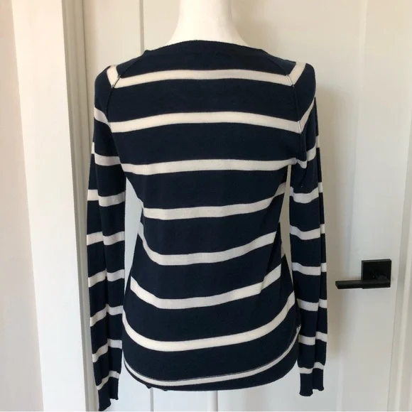 Splendid Cashmere blend Sweater in Navy/White stripes - Size S - Picture 2 of 3